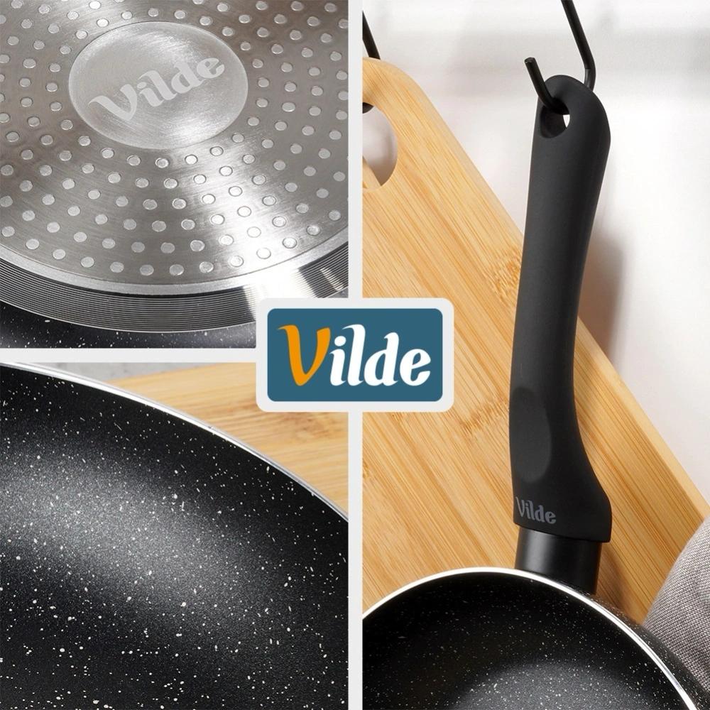 Patelnia granitowa BLACK LINE 32 cm