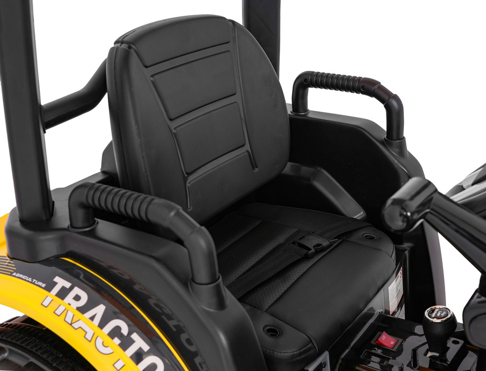 Pojazd MEGA Traktor D68 Z Przyczepką Żółty