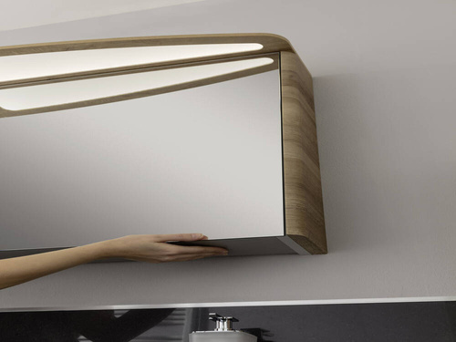 Szafka lustrzana 104,8 cm z kolekcji Classico w kolorze ciemny dąb z oświetleniem LED