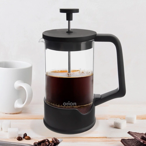 Zaparzacz tłokowy do kawy i herbaty szklany BLACK 400 ml