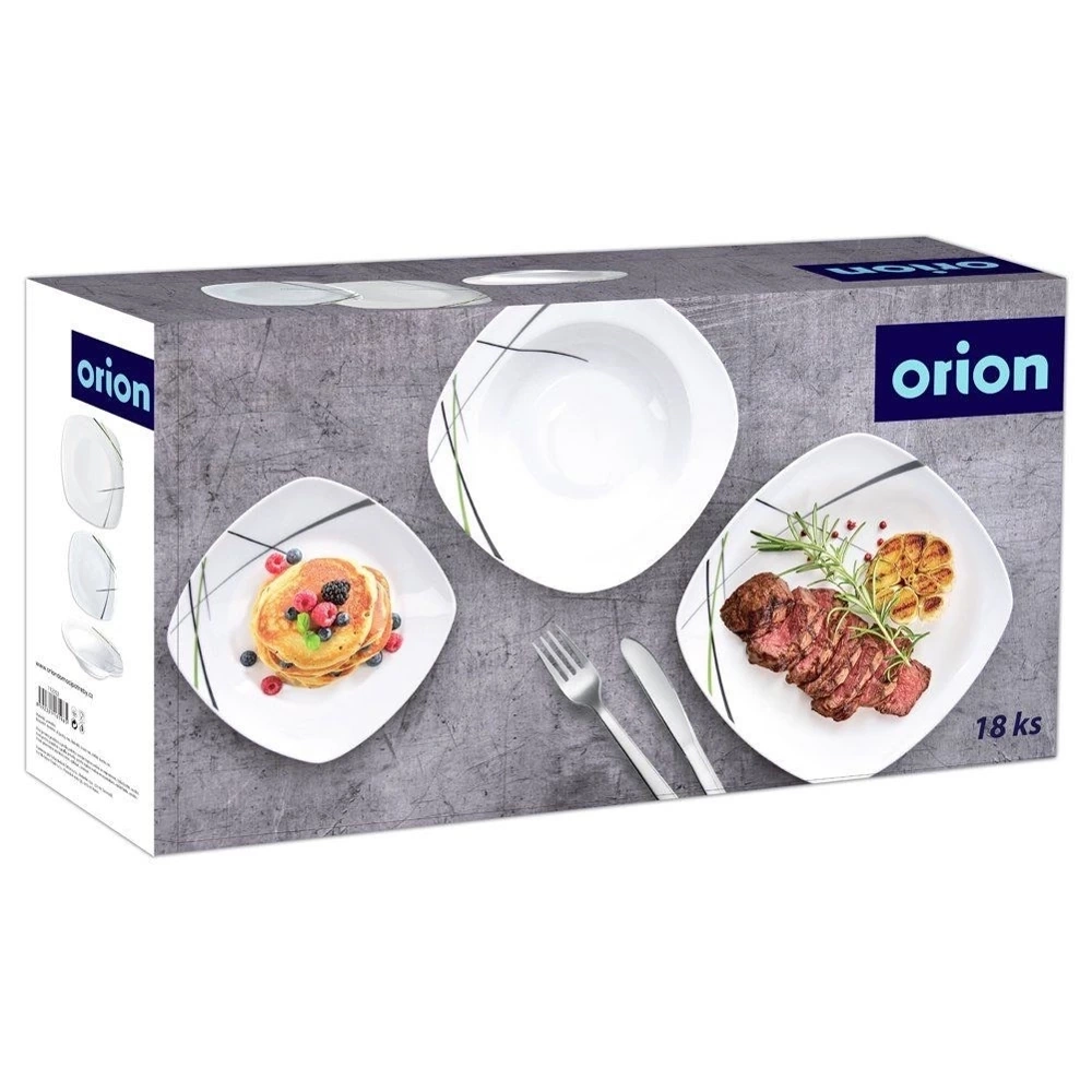Zestaw serwis obiadowy porcelanowy dla 6 osób 18 el.
