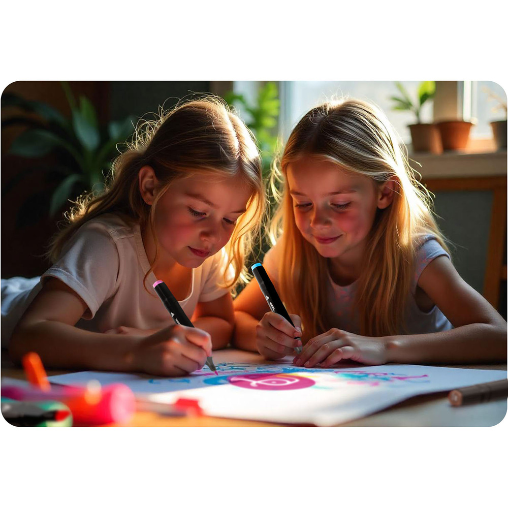 Zestaw kreatywny: 80 markerów alkoholowych + mata do kolorowania XXL 90x120 cm
