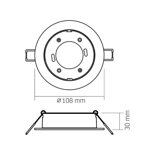 Oprawa Podtynkowa Videx GX53 Wpuszczana Punktowa Sufitowa Okrągła Biała