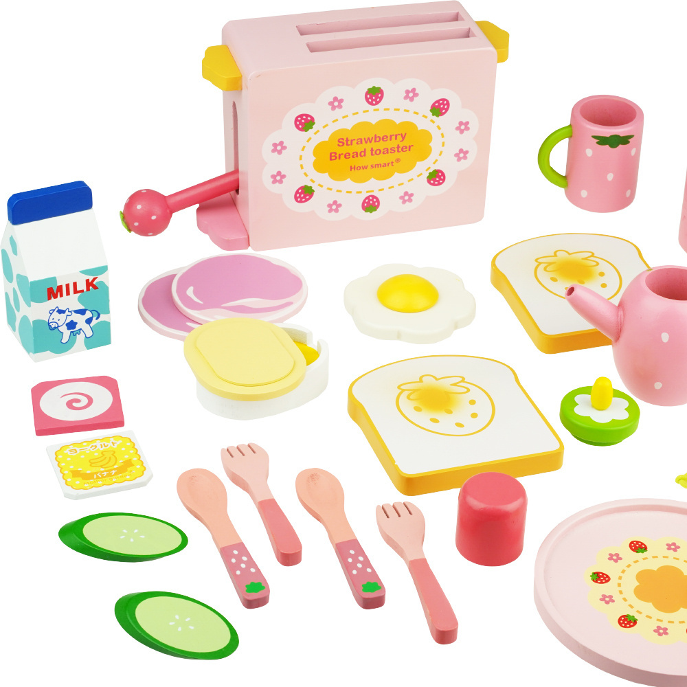 Drewniane akcesoria zestaw śniadaniowy toster opiekacz