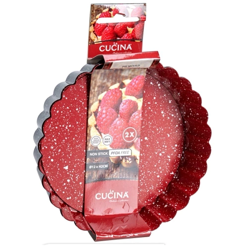 Forma do tarty granitowa z wyjmowanym dnem 12 cm 2 szt.