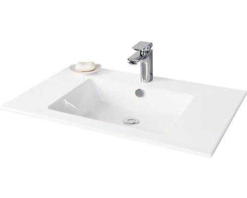 Szafka łazienkowa antracytowa z umywalką ceramiczną KARA 80 cm