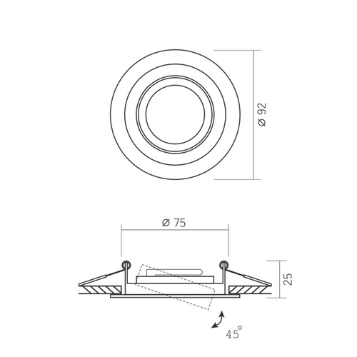 Oprawa Podtynkowa Videx Wpuszczana 1x GU10 Czarna