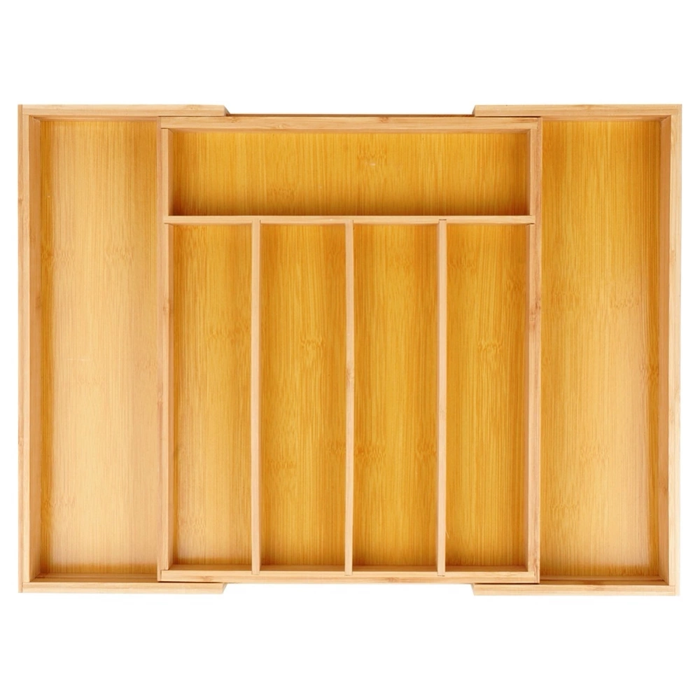 Wkład na sztućce do szuflady rozsuwany bambusowy 28-45x33,5 cm