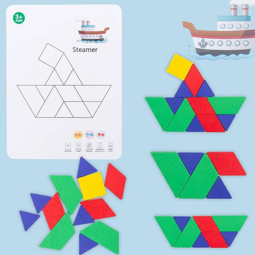 Kreatywna układanka edukacyjna mozaika puzzle