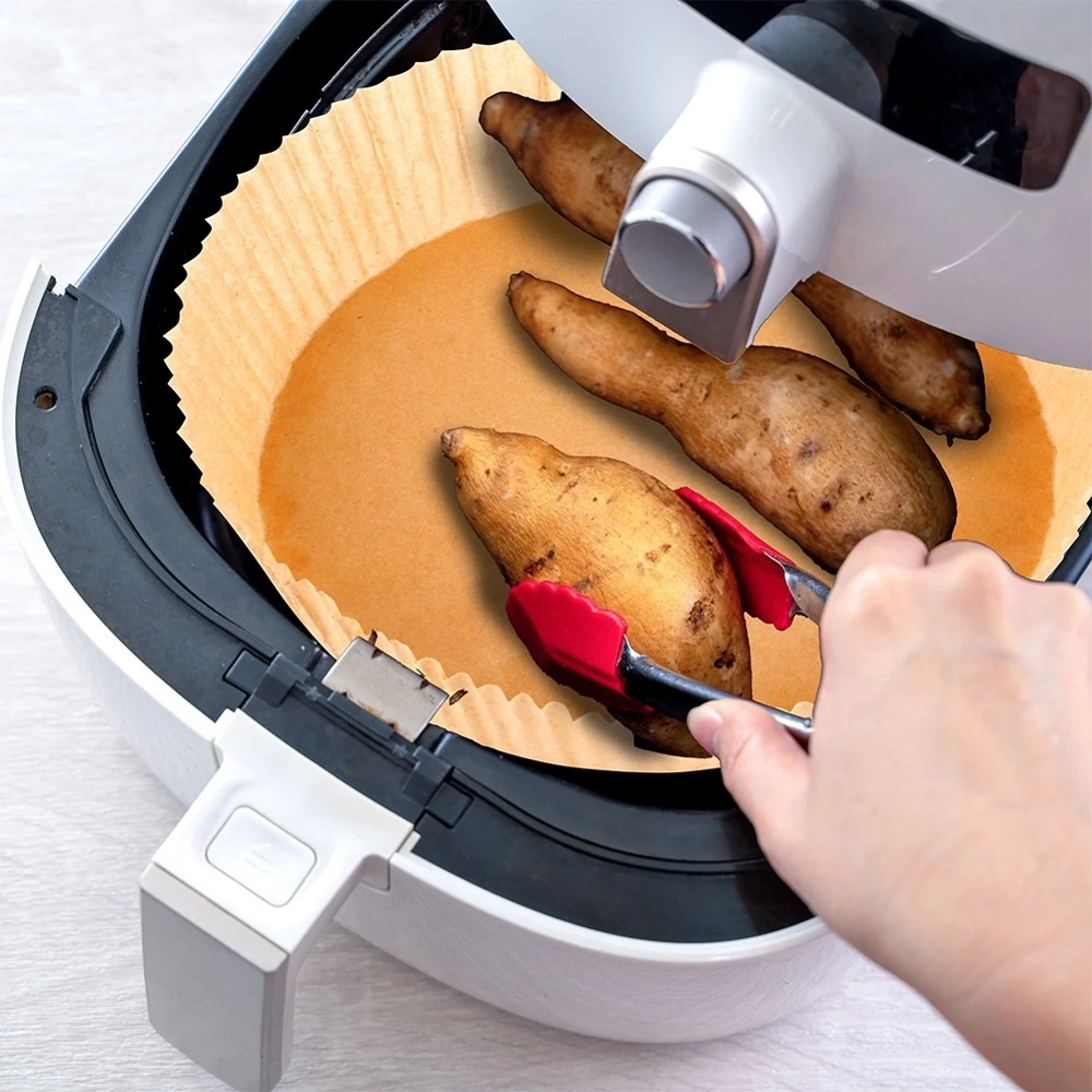 Wkład do frytkownicy Air Fryer beztłuszczowej papierowy okrągły 20 cm 50 szt.