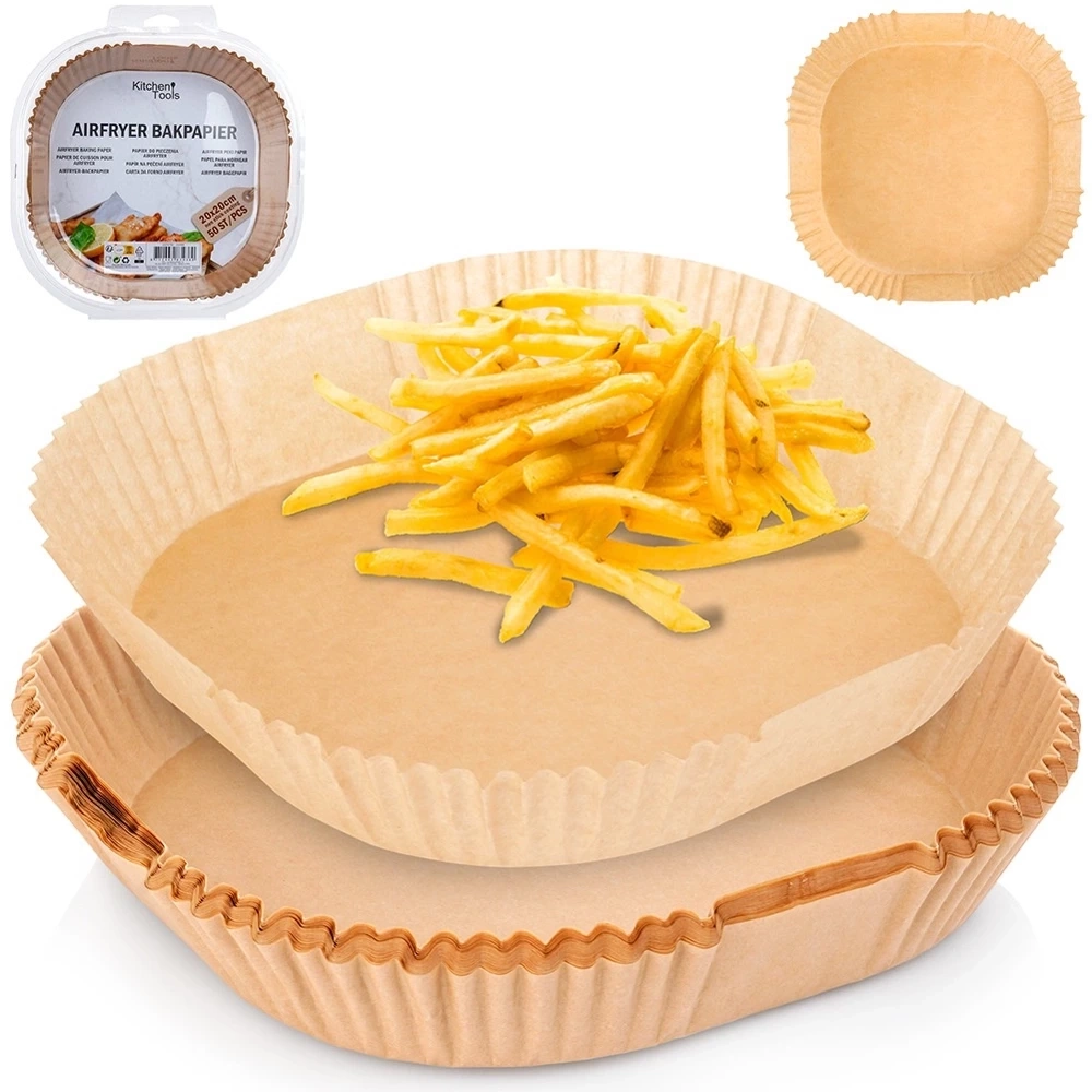 Wkład do frytkownicy Air Fryer beztłuszczowej papierowy kwadratowy 23 cm 50 szt.