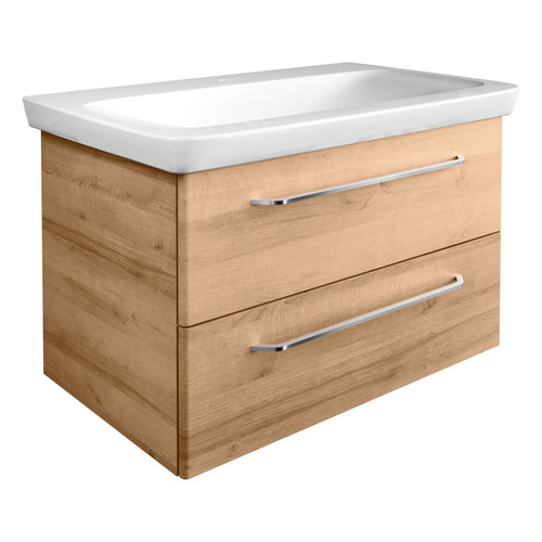 Szafka pod umywalkę 80 cm sękaty dąb Milano Fackelmann 84202