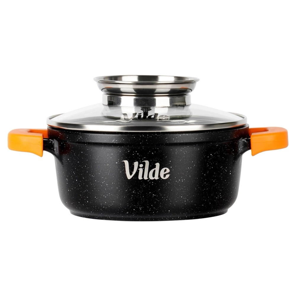 Garnek granitowy ze szklaną pokrywką TERRUNA AROMA 16 cm, 1,2 l