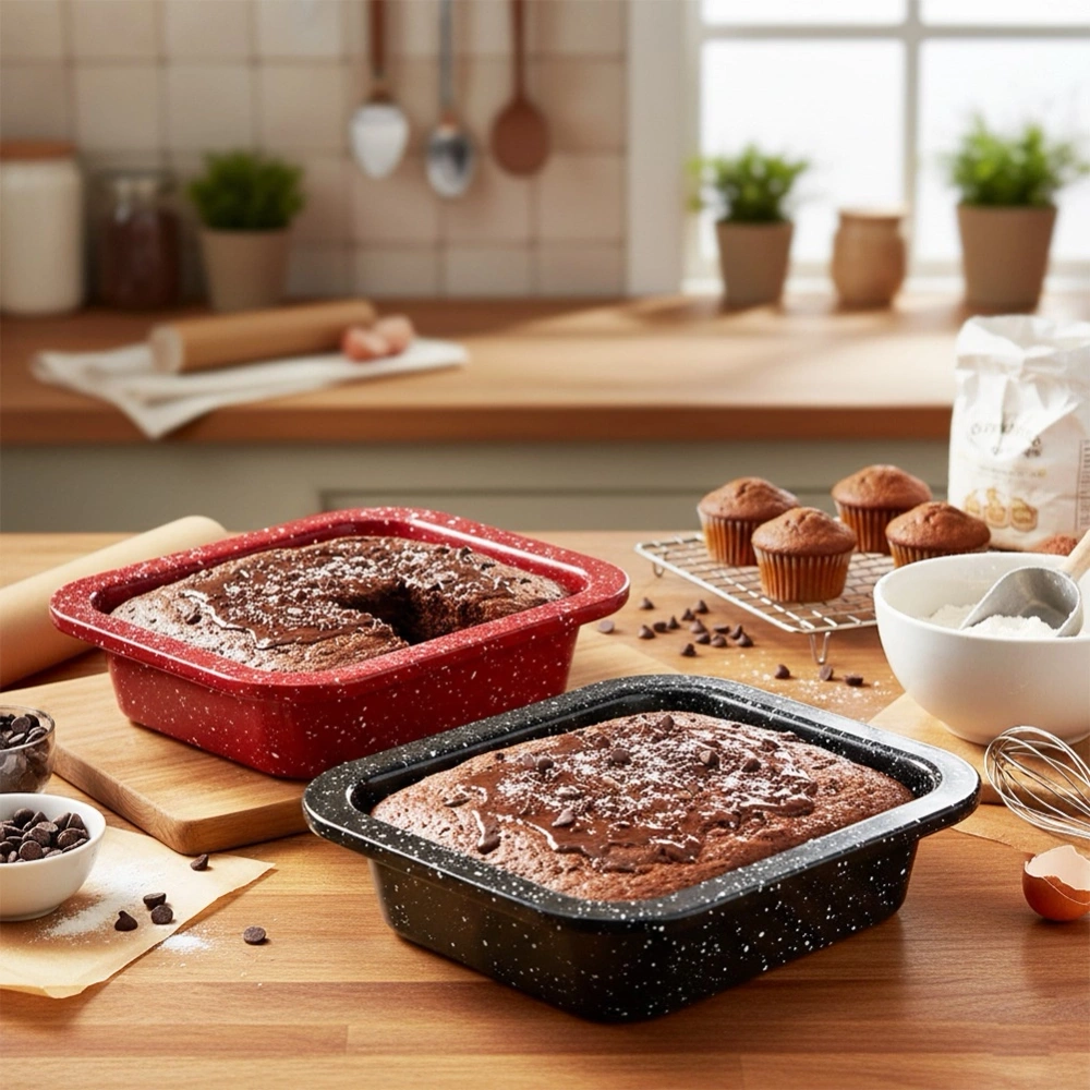 Forma do pieczenia granitowa 12x12 cm 2 szt.