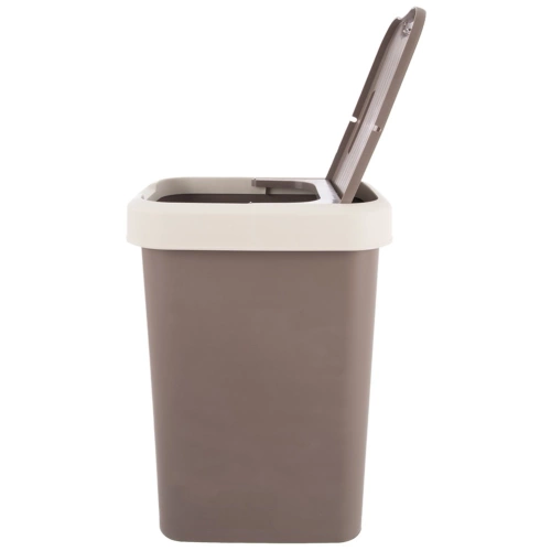 Kosz na śmieci plastikowy brązowy 25 l