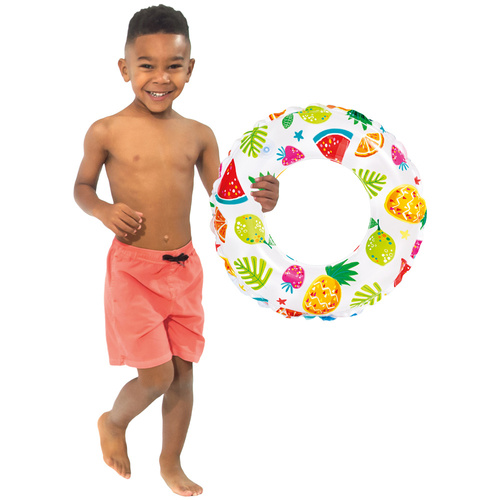 Kółko koło dmuchane plażowe do pływania 51 cm  3-6 lat Owoce INTEX 59230
