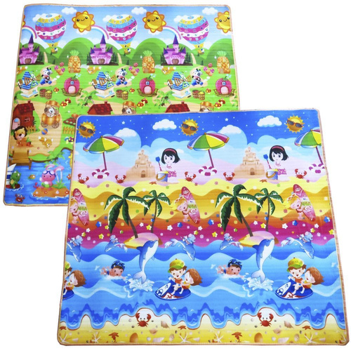 Dwustronna mata piankowa dla dzieci 177x197 cm XXL