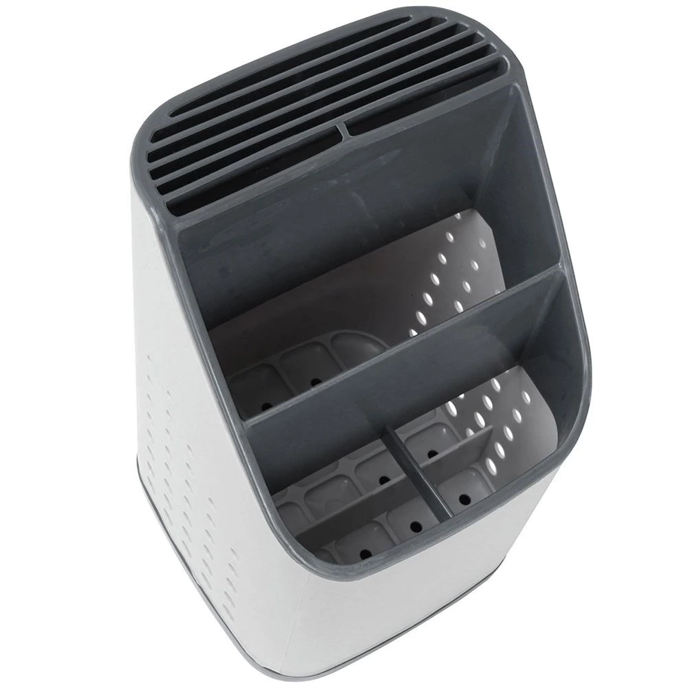 Ociekacz stojak na sztućce szary