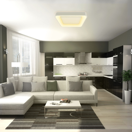 Lampa Sufitowa Videx LED Natynkowa 72W 7500lm Biała Ściemnialna + PILOT