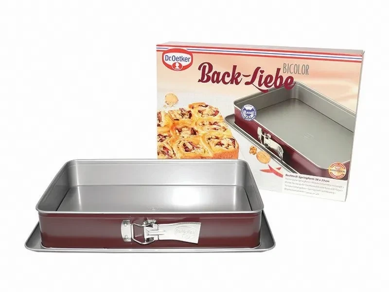 Forma prostokątna do ciasta 38x25x7 cm, nieprzywierająca, czerwo Dr. Oetker