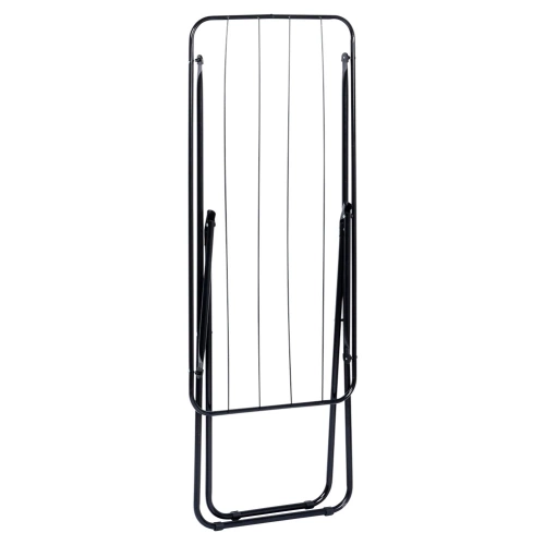Suszarka na pranie metalowa czarna składana 93x43x88 cm