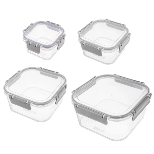 Pojemniki na żywność z pokrywką i uszczelką 4 szt.
