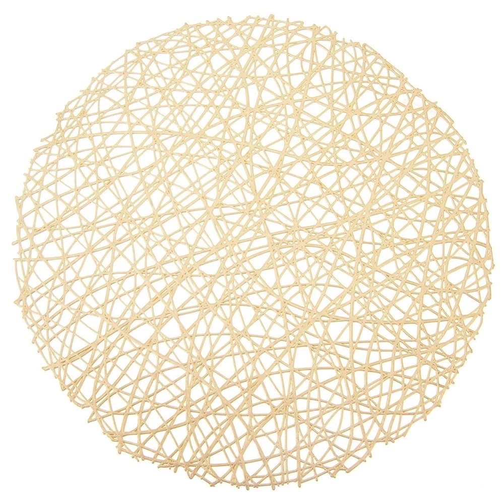 Podkładka na stół gumowa złota okrągła 39 cm