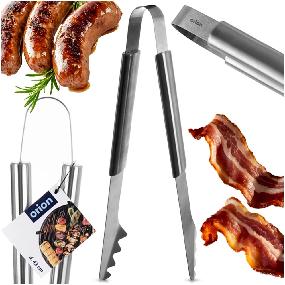 Szczypce grillowe stalowe 43 cm