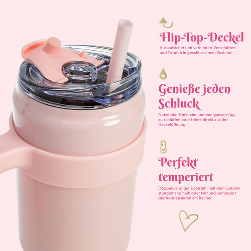 Różowy kubek 1L Paris Hilton Różowy kubek 1L Paris Hilton Termosowy kubek na wynos – do każdego napoju