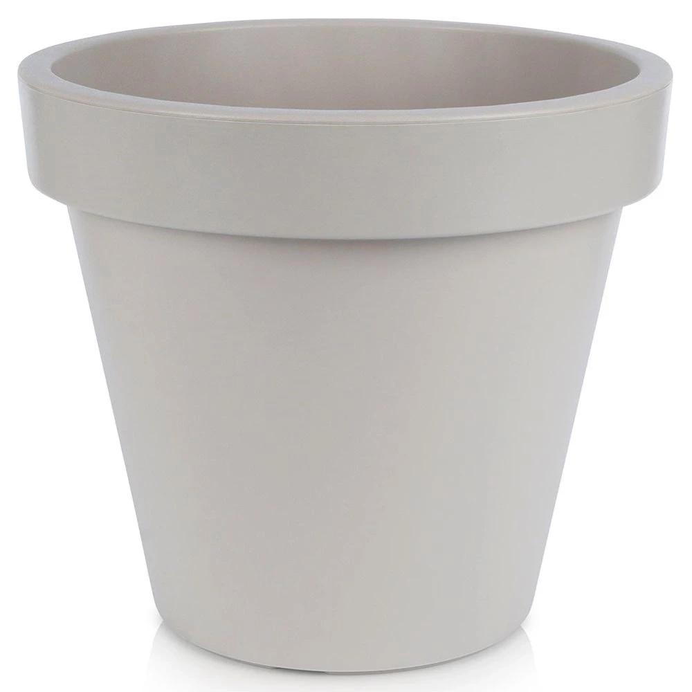 Doniczka ogrodowa plastikowa beżowa okrągła 39x35 cm