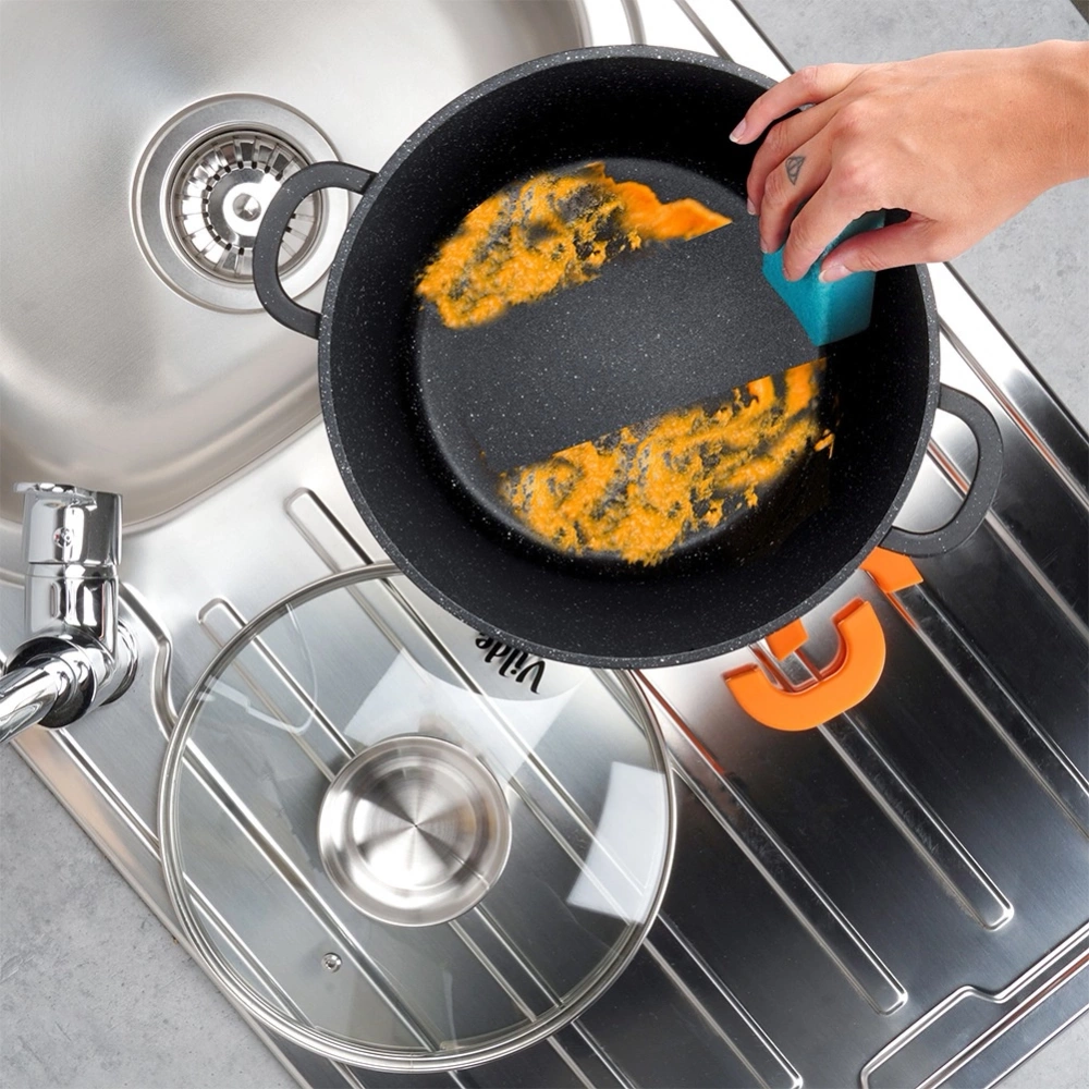 Garnek granitowy ze szklaną pokrywką TERRUNA AROMA 24 cm, 6,7 l