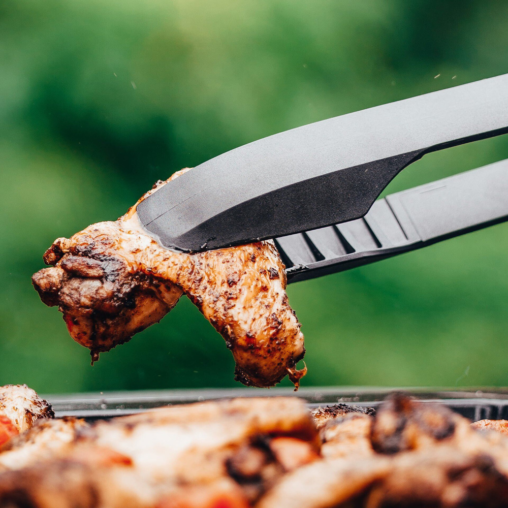 Czarna szczypce do grilla 30 cm FACKELMANN