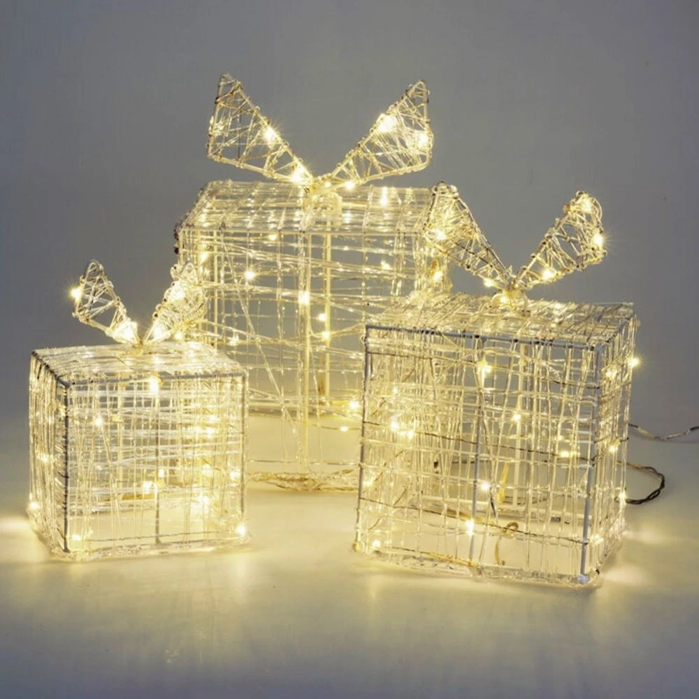 Prezenty świecące 90 LED zewnętrzne 3 szt.