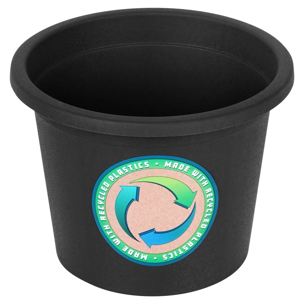 Doniczka ogrodowa plastikowa czarna okrągła 14,5 cm 3 szt.