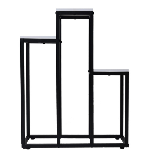 Kwietnik stojący metalowy piętrowy stojak na 3 kwiaty regał półki biały