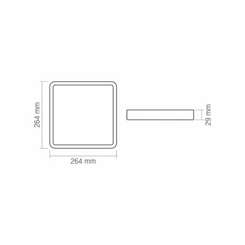 Lampa Sufitowa Videx Natynkowa 20W 2500lm 4000K Neutralna Czarna