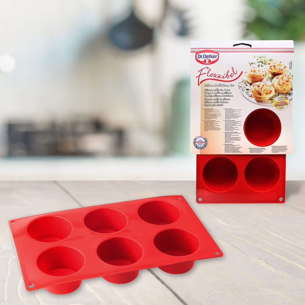 Forma do pieczenia silikonowa, 6 sztuk, Flexxibel Love Dr. Oetker