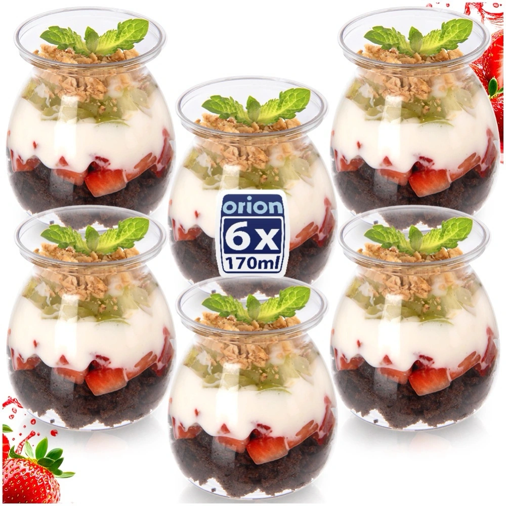 Pucharki na jogurt i desery 160 ml 6 szt.