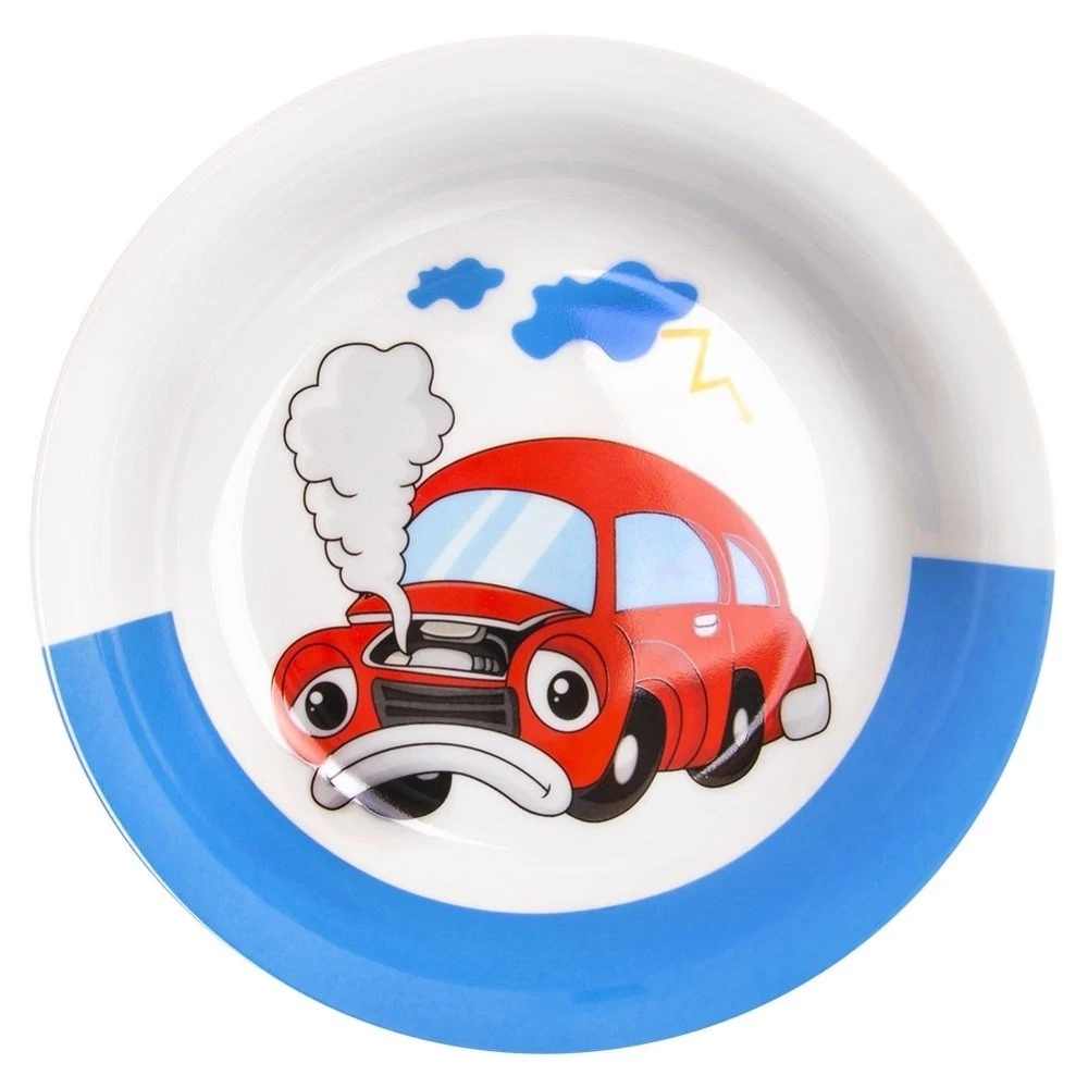 Zestaw śniadaniowy dziecięcy porcelanowy AUTO 3 el.