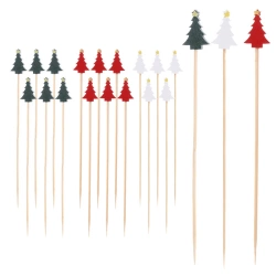 Wykałaczki do przekąsek bambusowe choinka 13 cm 20 szt.