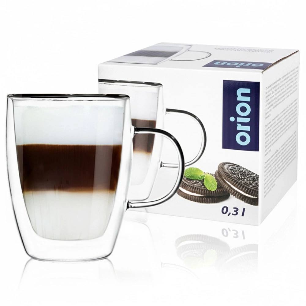 Szklanka termiczna z podwójną ścianką do kawy latte DOUBLE 300 ml