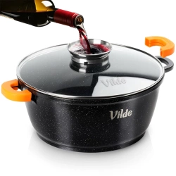 Garnek granitowy ze szklaną pokrywką TERRUNA AROMA 28 cm, 5,8 l