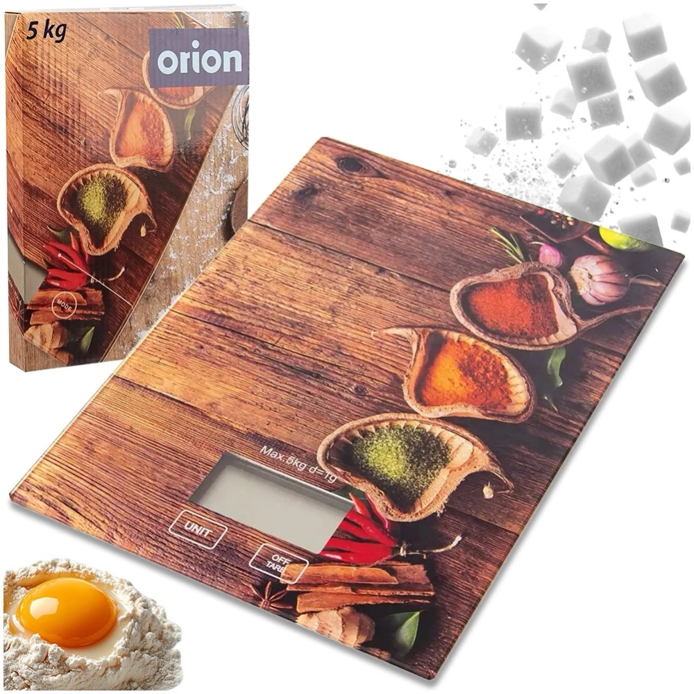 Waga kuchenna szklana elektroniczna płaska 5 kg