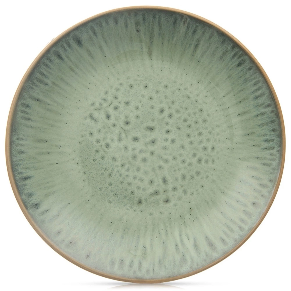 Talerz deserowy ceramiczny zielony GLAZE 20,5 cm