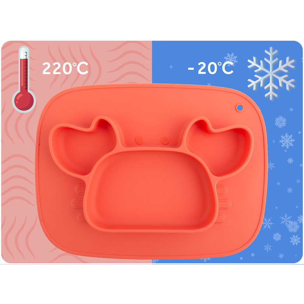 Talerzyk dla dzieci silikonowy do karmienia krab 