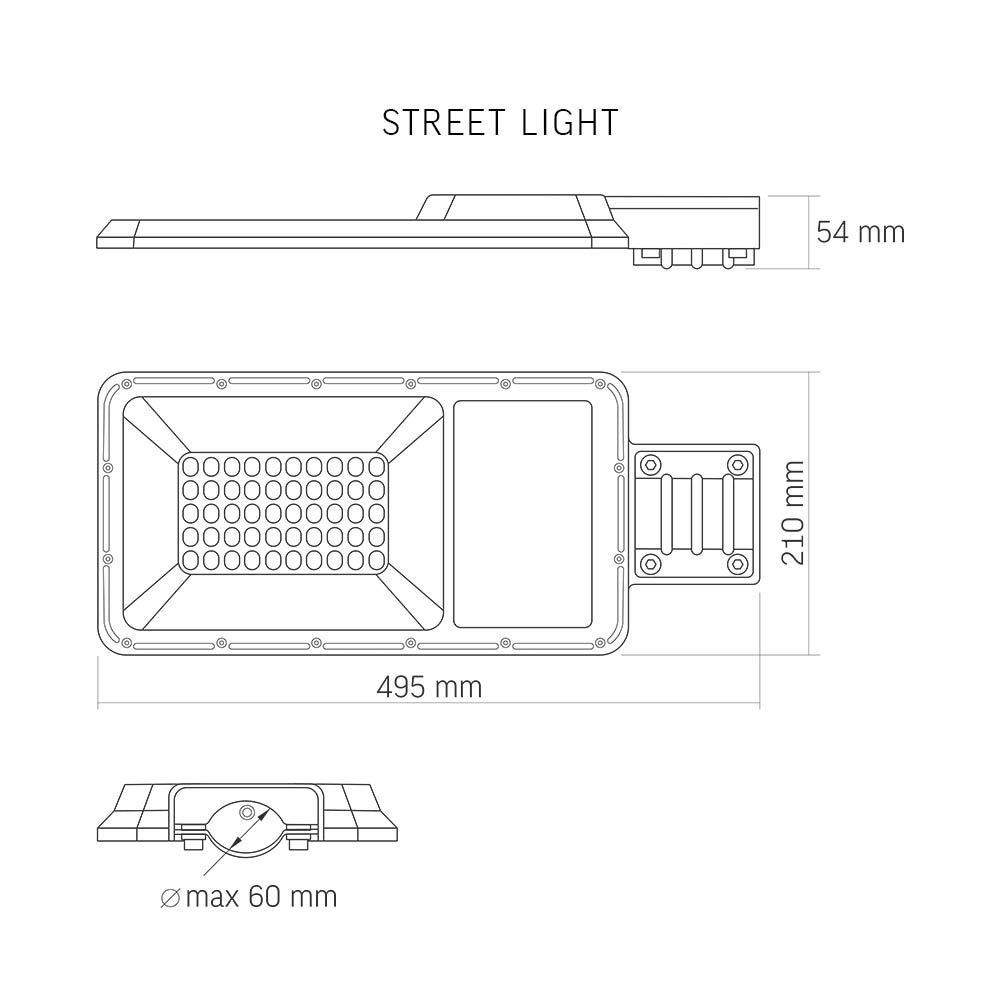 LAMPA SOLARNA ULICZNA VIDEX LED OSZCZĘDNA MOCNA IP65 2500lm + PILOT 