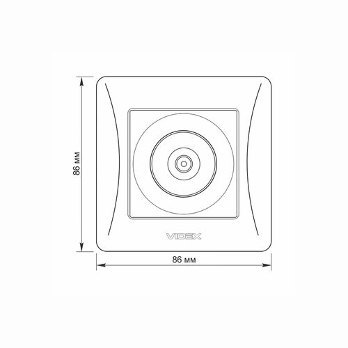 Gniazdo antenowe TV pojedyncze białe VIDEX BINERA