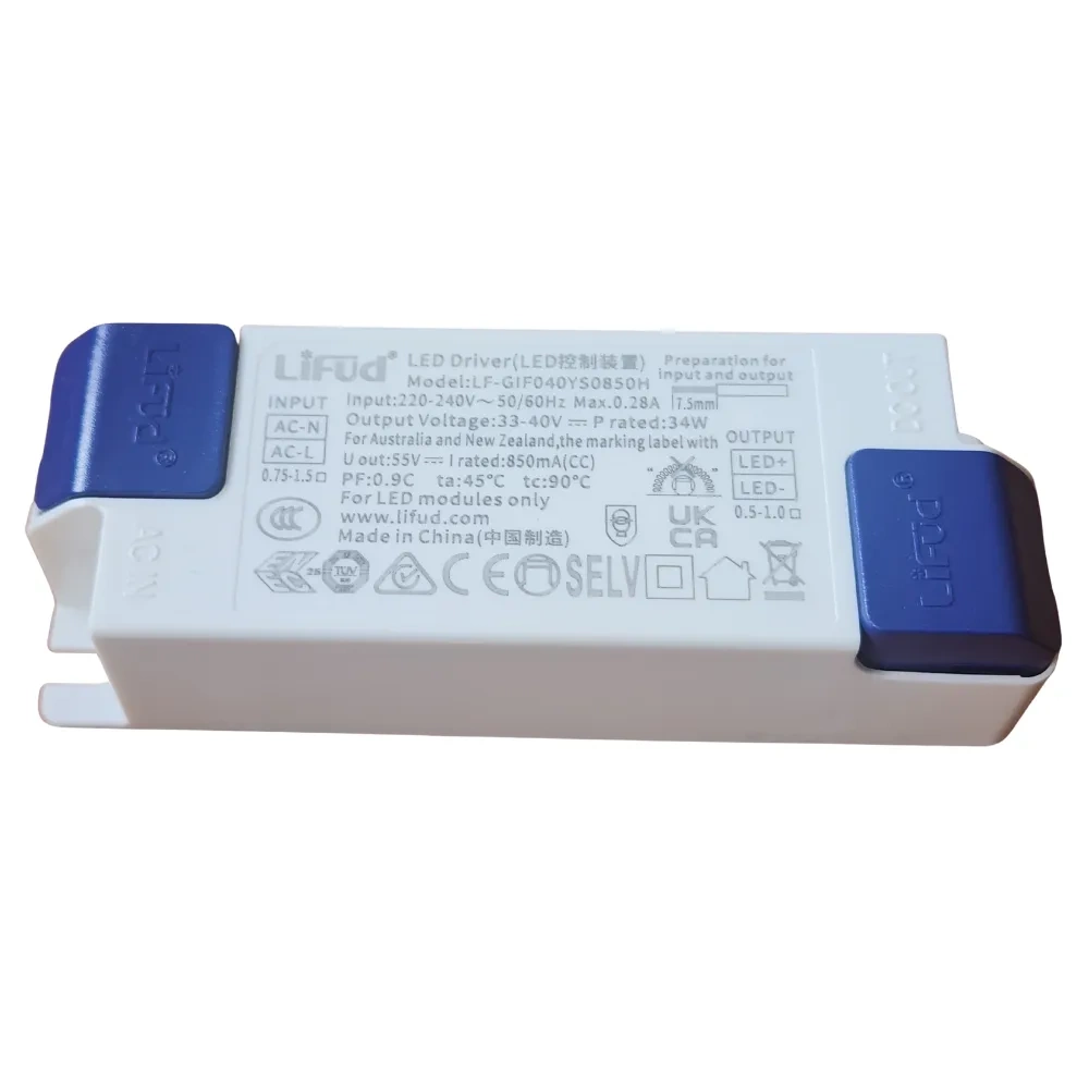 Zasilacz do COB paneli LED Lifud 34W LED DRIVER 33-40V 850mA
