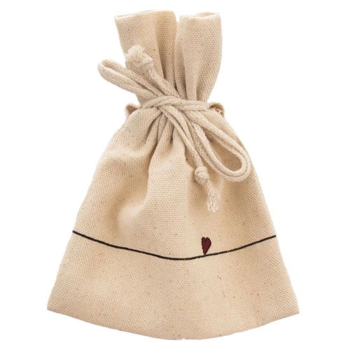 Kubek z woreczkiem ceramiczny biały SERCE 650 ml