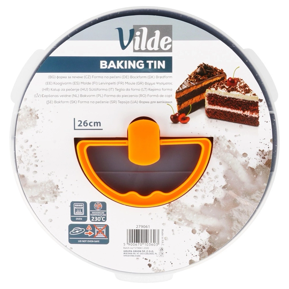 Tortownica rozpinana granitowa z pokrywką 26 cm